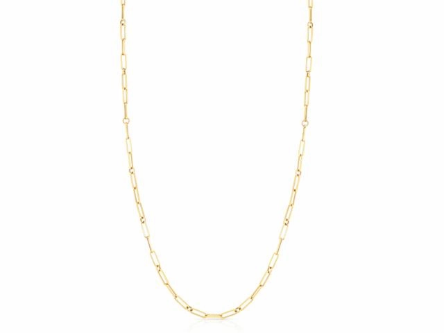 Fine Link Paper-Clip Chain (17 inches)