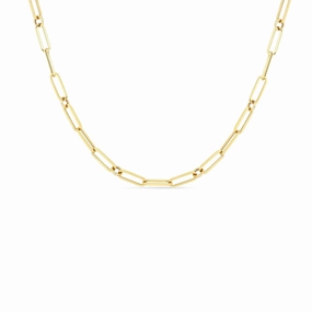 Fine Link Paper-Clip Chain (17 inches)