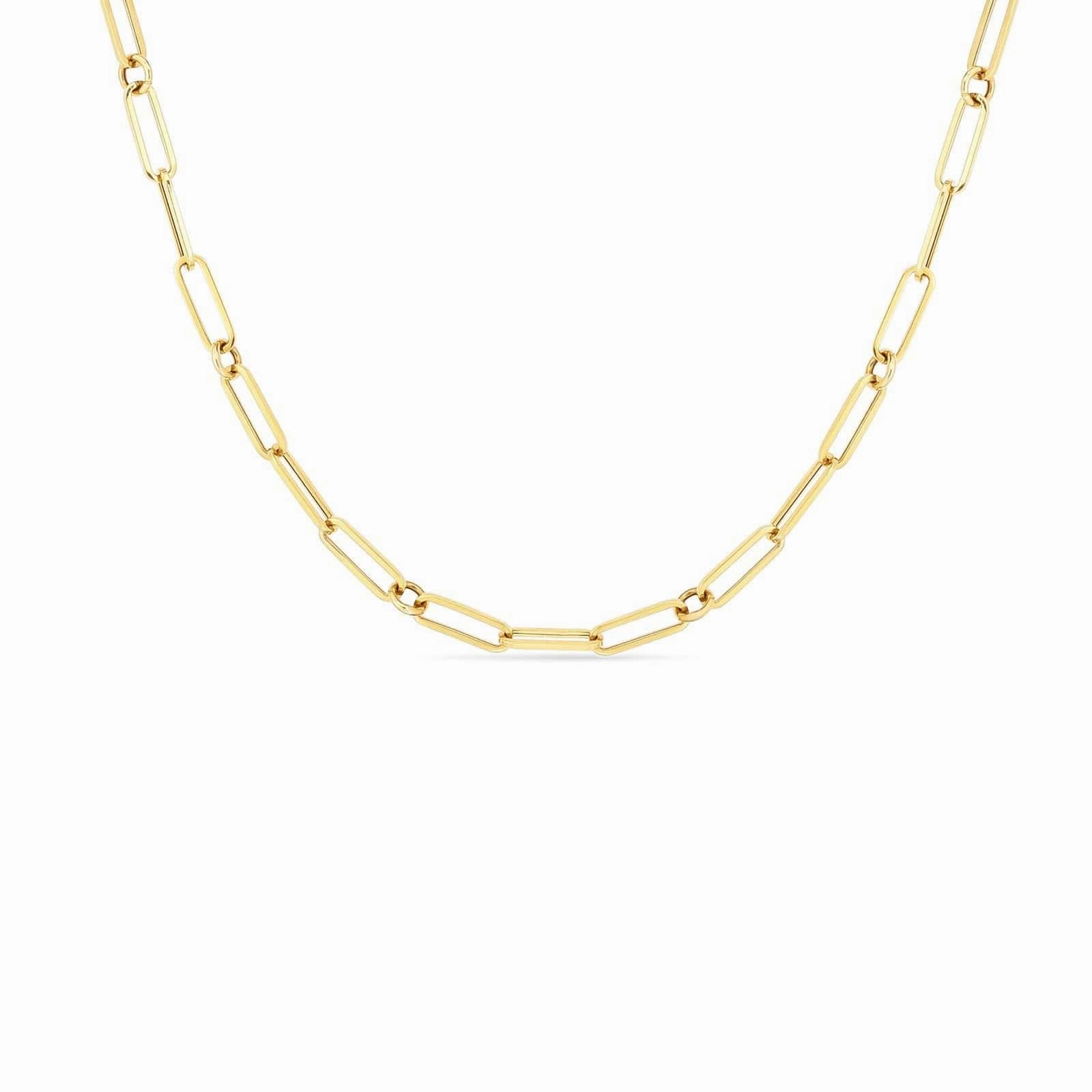 Fine Link Paper-Clip Chain (17 inches)