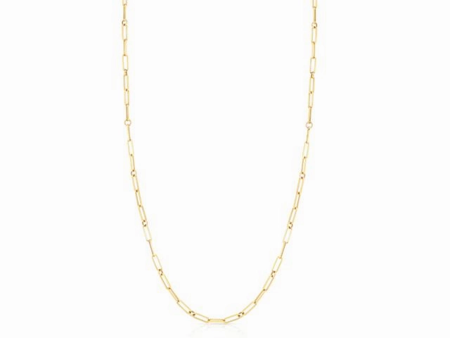 Fine Link Paperclip Chain (19 inches)