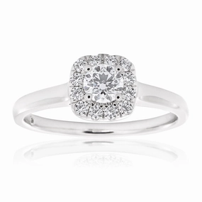 Flawless 18ct White Gold Ring with 1/2 carat Diamond