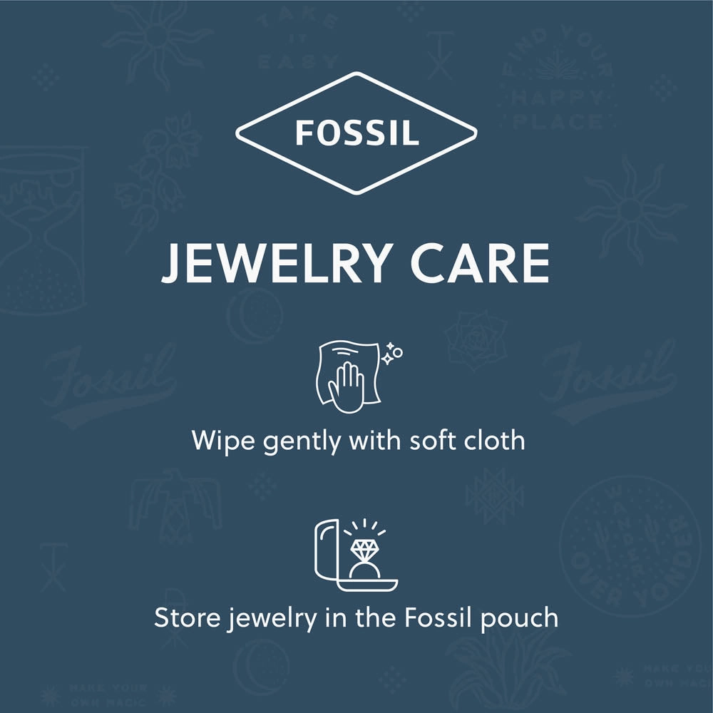 Fossil Silver Plated Stainless Steel Drew ID Bracelet