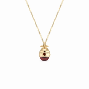 Garnet Mini Beehive Pendant
