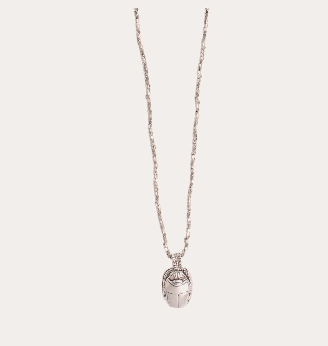 GAS BIJOUX - LUCKY SCARABEE LONG SILVER NECKLACE