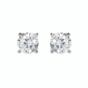 Georgini 5mm Clear Round Silver Stud