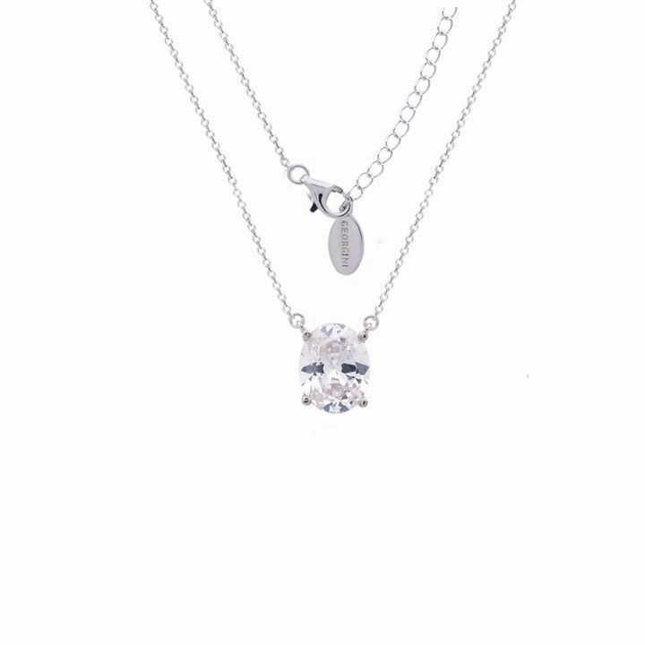 Georgini A Christmas Journey Ellipse Pendant - Silver