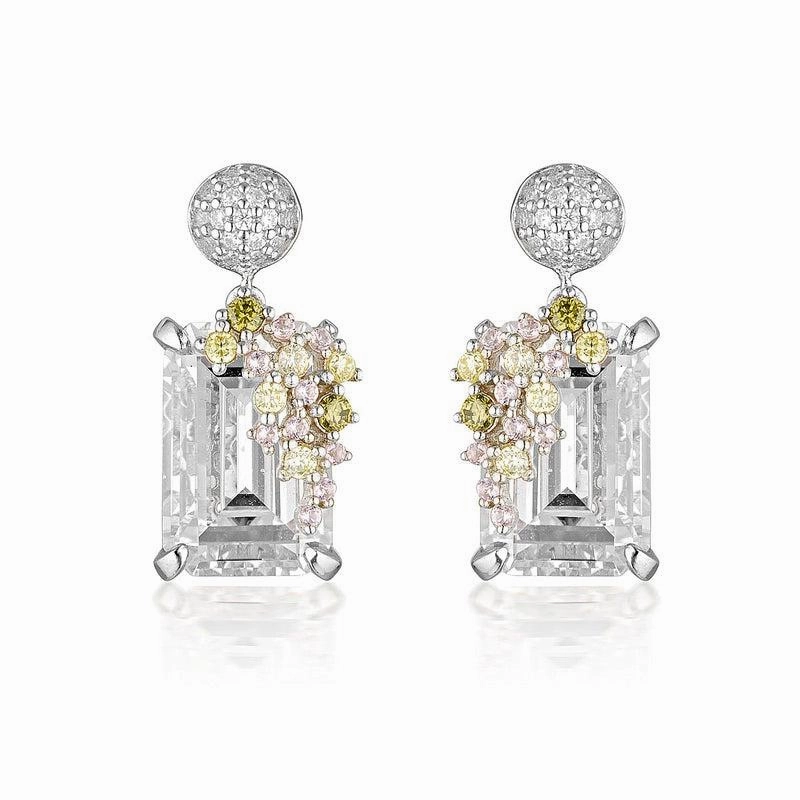 Georgini Georgini Summer Sorbet Bubblegum Blossom Multi Coloured Earrings Silver