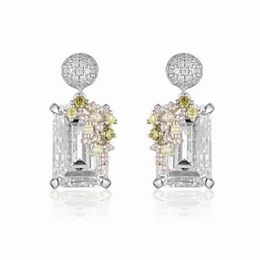 Georgini Georgini Summer Sorbet Bubblegum Blossom Multi Coloured Earrings Silver
