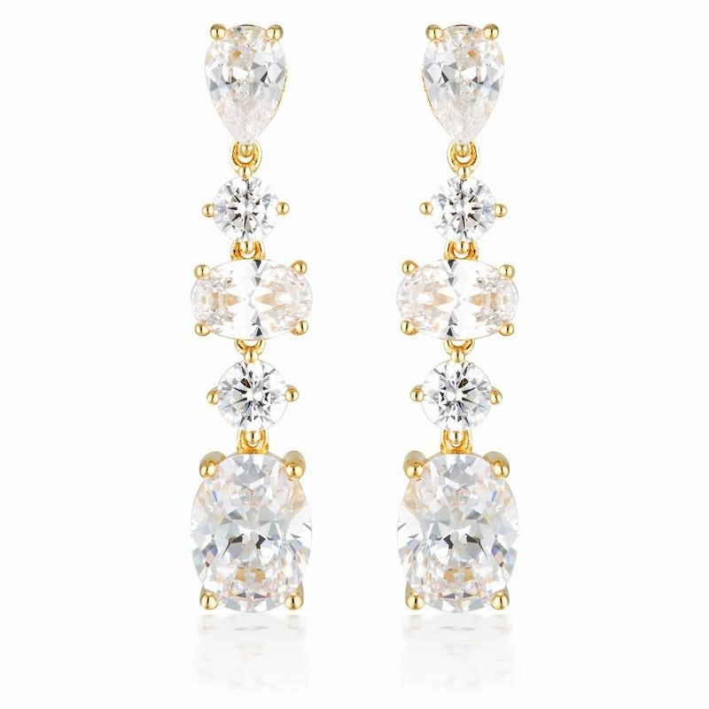 Georgini Iconic Bride Christina Gold Earrings