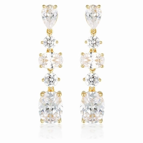 Georgini Iconic Bride Christina Gold Earrings