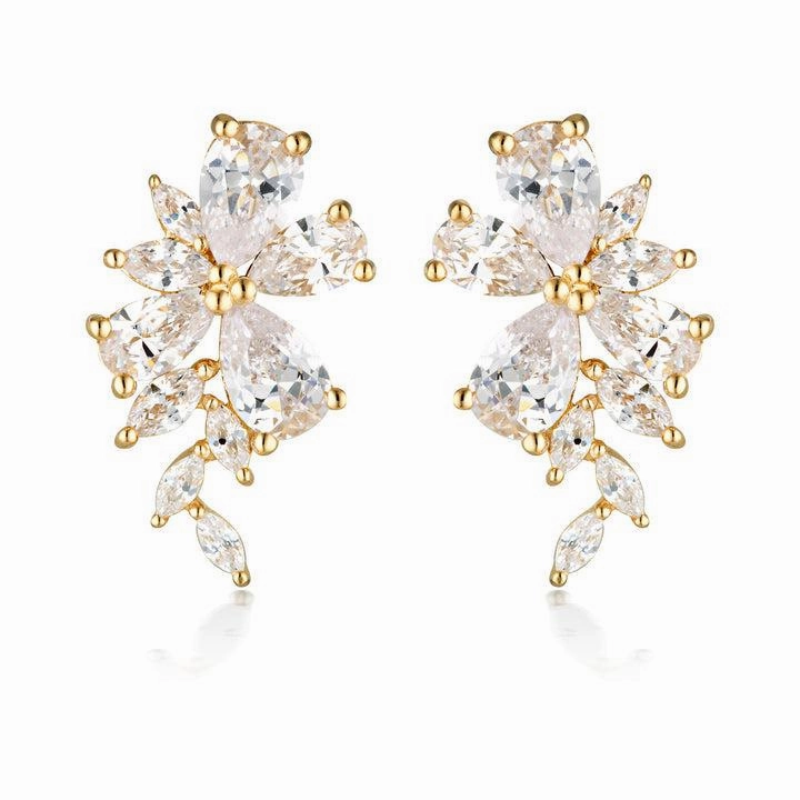 Georgini Iconic Bride Hyacinth Gold Earrings