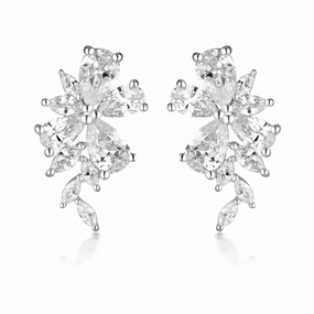 Georgini Iconic Bride Hyacinth Silver Earrings