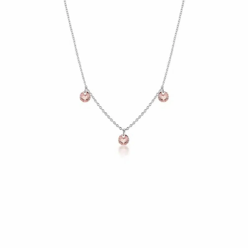 Georgini Mirage Ethereal Morganite Necklace - Silver