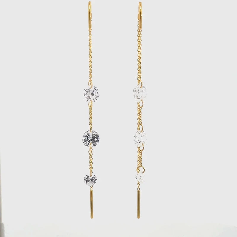Georgini Mirage Ethereal Threader Earrings - Gold