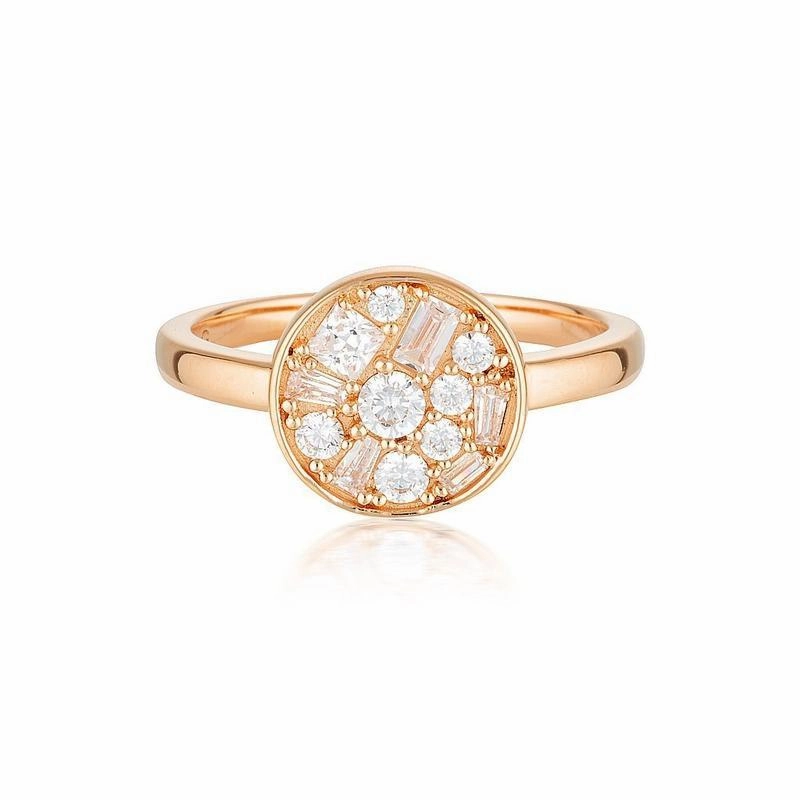 Georgini Mosaic Disc Rose Gold Ring