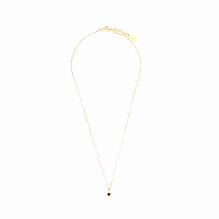 Georgini Natural Garnet and Diamond January Pendant - Gold