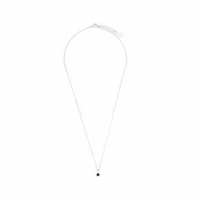 Georgini Natural Garnet and Diamond January Pendant - Silver