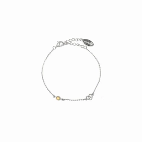 Georgini Natural Opal and Two Natural Diamond October Bracelet - Silver
