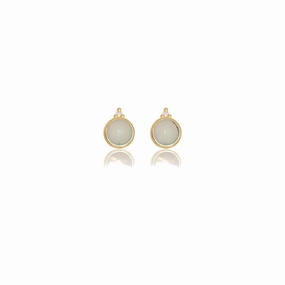 Georgini Natural Opal and Two Natural Diamond October Earrings - Gold