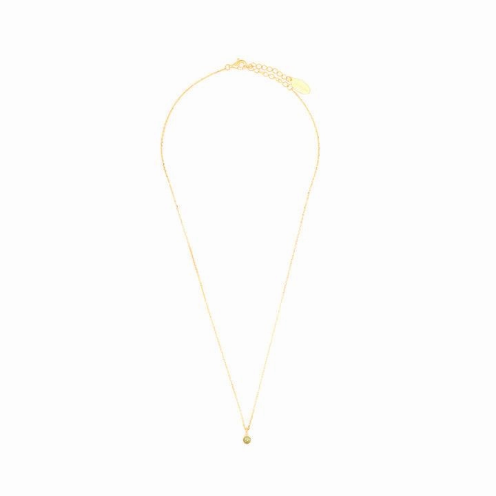 Georgini Natural Peridot and Diamond August Pendant - Gold