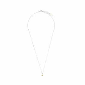 Georgini Natural Peridot and Diamond August Pendant - Silver