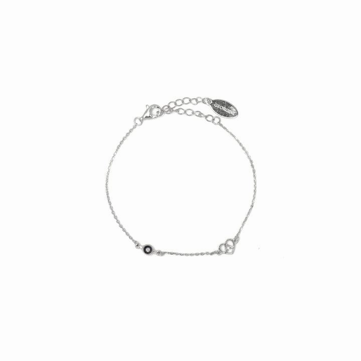 Georgini Natural Sapphire and Two Natural Diamond September Bracelet - Silver