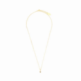 Georgini Natural Topaz and Diamond April Pendant - Gold