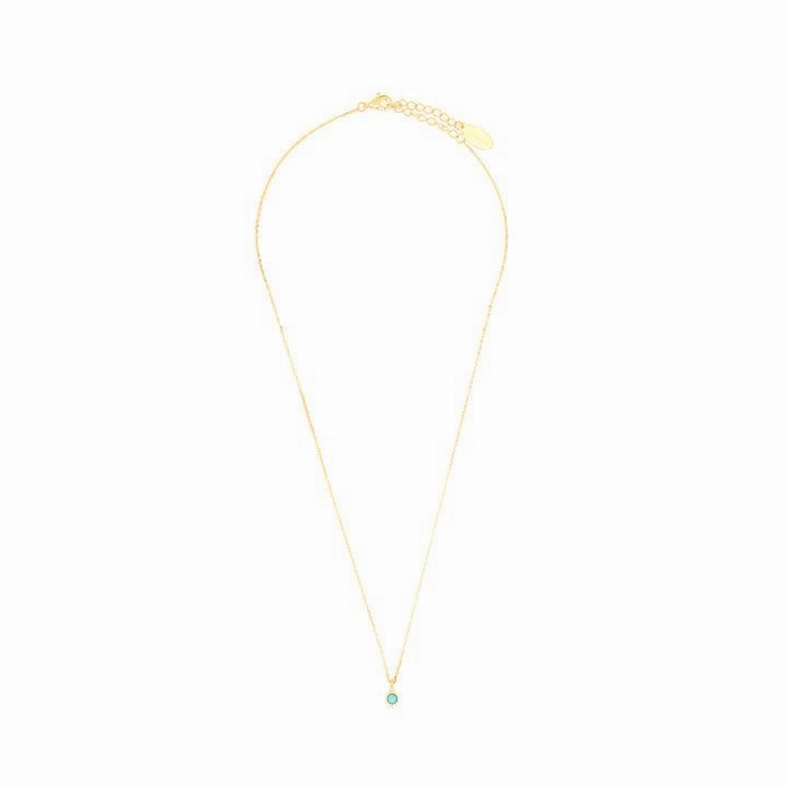 Georgini Natural Torquoise and Diamond December Pendant - Gold