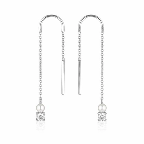 Georgini Noel Nights Snow Drop Earrings - Silver