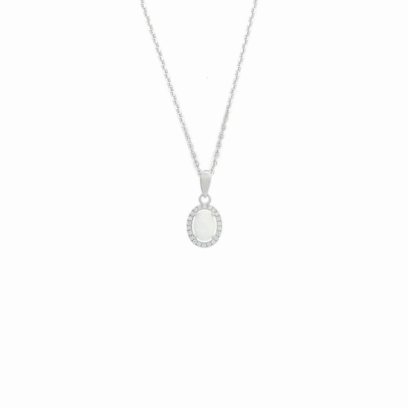 Georgini Opal Glow Blackwattle Pendant - Silver