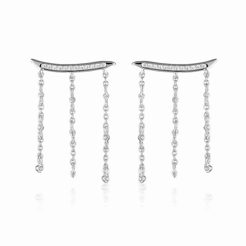 Georgini Red Carpet Billboard Earrings - Silver