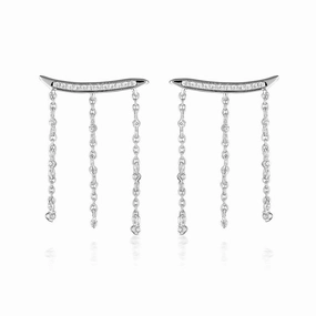 Georgini Red Carpet Billboard Earrings - Silver