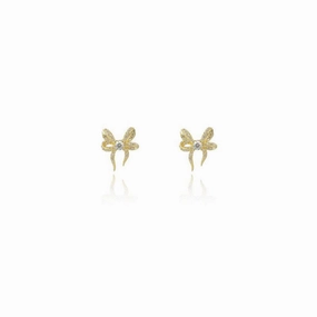 Georgini Sweetheart Bow Earrings - Gold