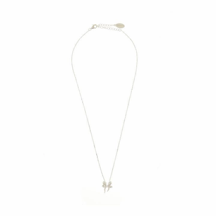 Georgini Sweetheart Bow Necklace - Silver