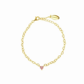 Georgini Sweetheart Heart Chain Bracelet - Pink Gold