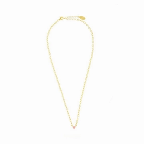Georgini Sweetheart Heart Chain Necklace - Pink Gold