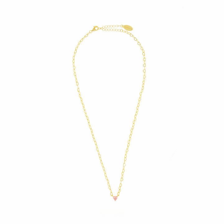 Georgini Sweetheart Heart Chain Necklace - Pink Gold