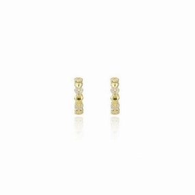 Georgini Sweetheart Sparkly Heart Hoops - Gold