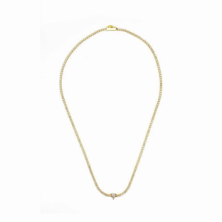 Georgini Sweetheart Tennis Necklace - Gold - 42cm