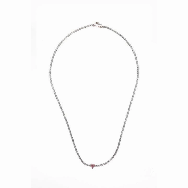 Georgini Sweetheart Tennis Necklace - Silver - 42cm