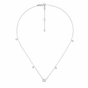 GG RUNNING DIAMOND NECKLACE IN WHITE GOLD