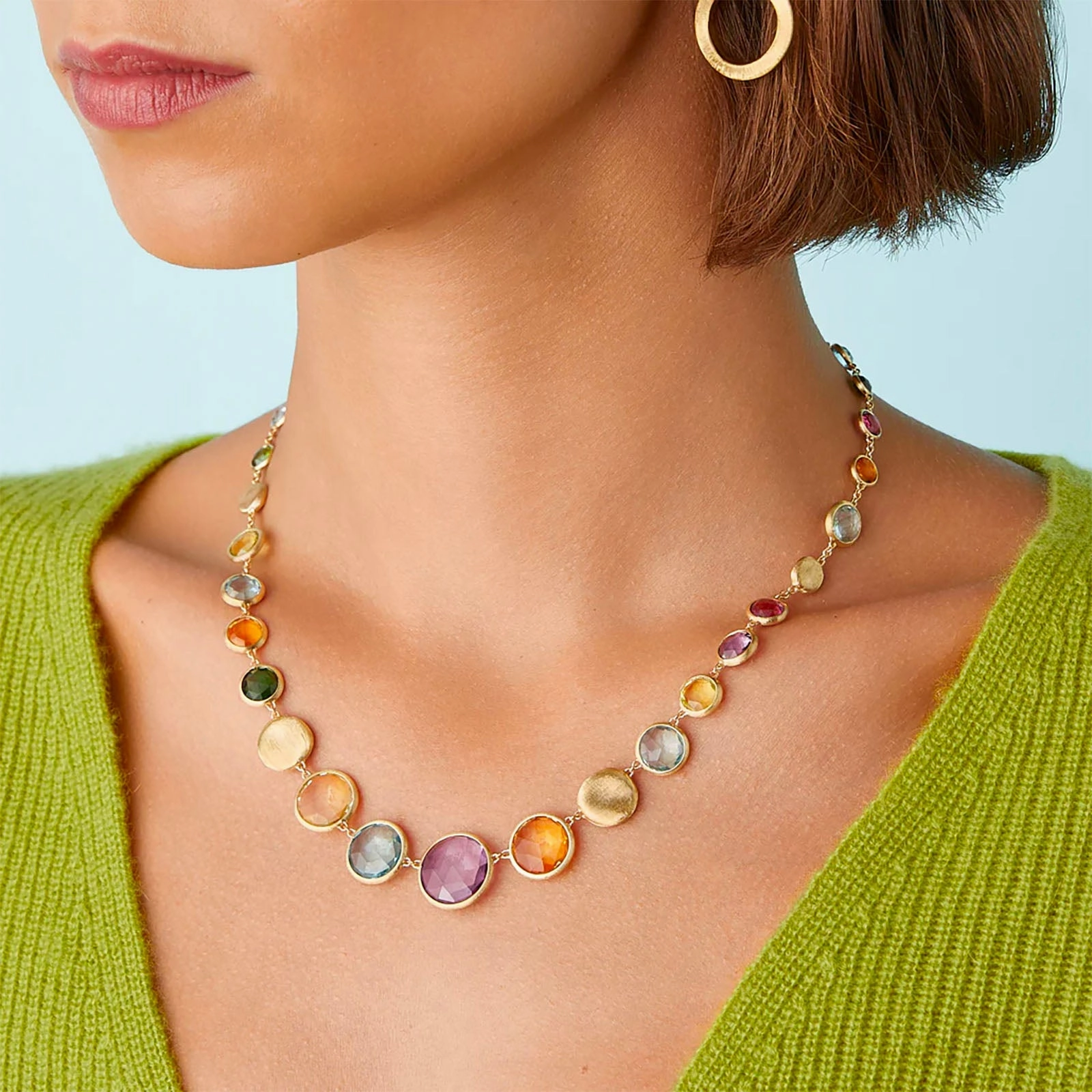 Graduated Mixed Gemstone Collar