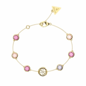 Guess Gold-Plated Stainless-Steel Crystals & 4G Charm Bracelet