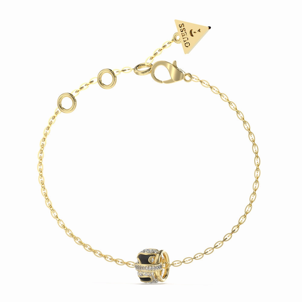 Guess Gold-Plated Stainless-Steel Jungle Circle Enamel Bracelet