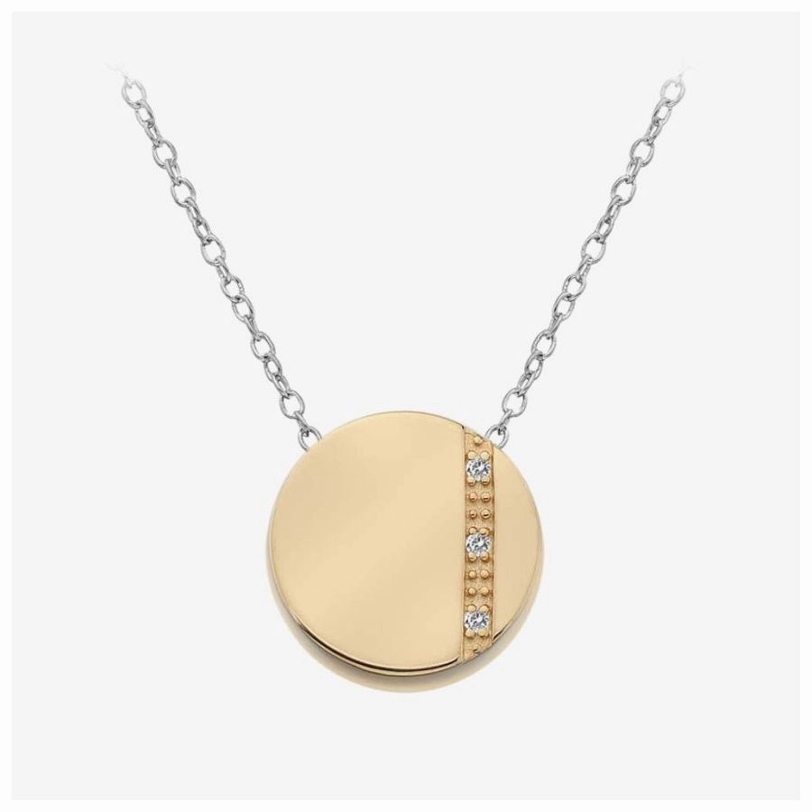 HD Silv RGP Silhouette Circle Pendant   Chain