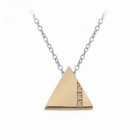 HD Silv RGP Silhouette Triangle Pendant   Chain
