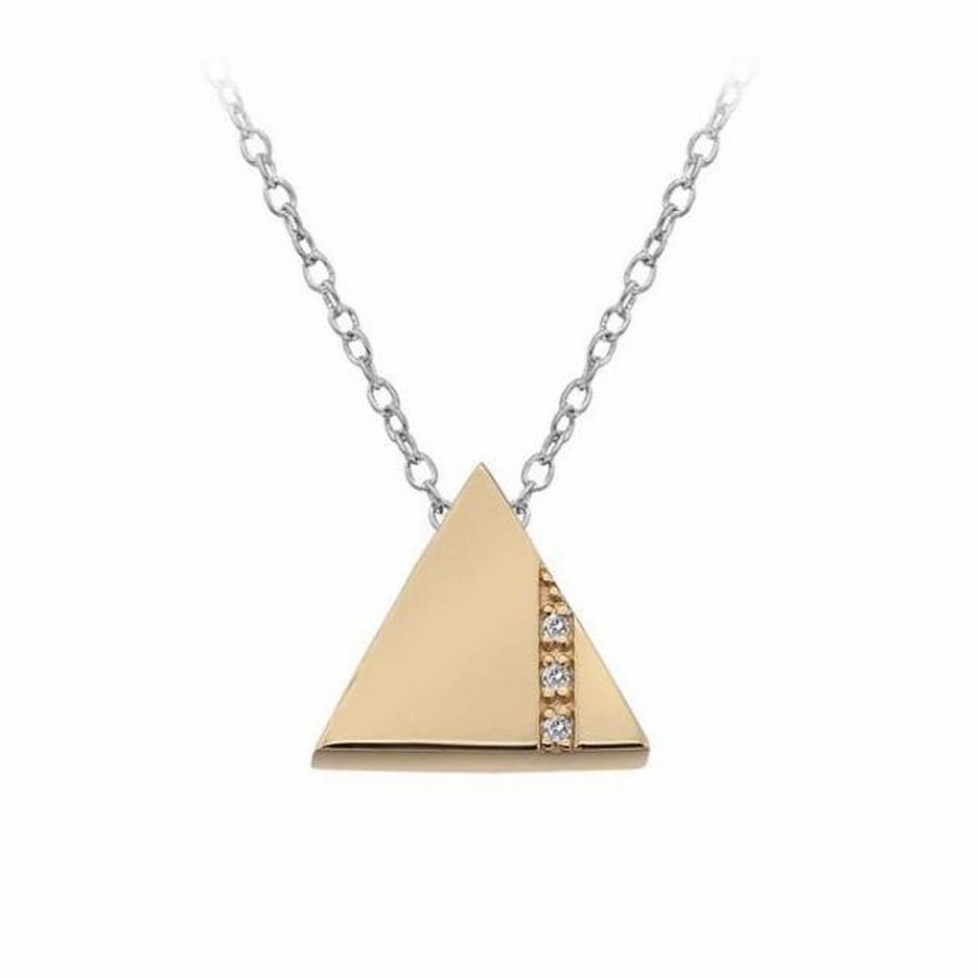 HD Silv RGP Silhouette Triangle Pendant   Chain