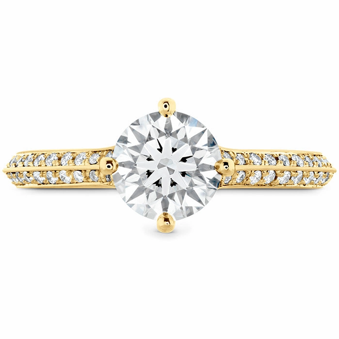 Hearts On Camilla Pave Knife Edge Engagement Ring