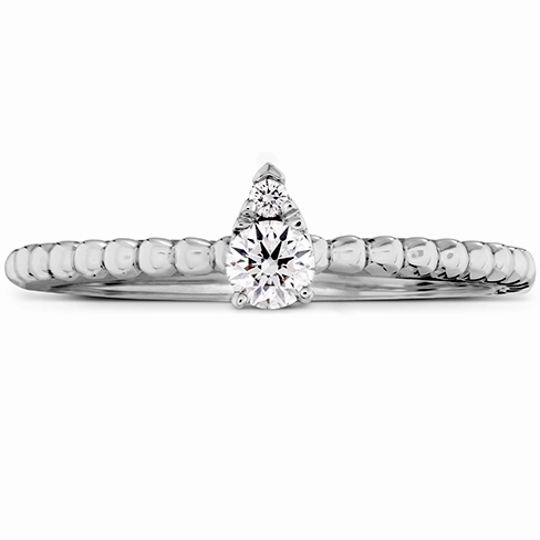 Hearts On Fire Aerial Beaded Stackable Teardrop Diamond Band