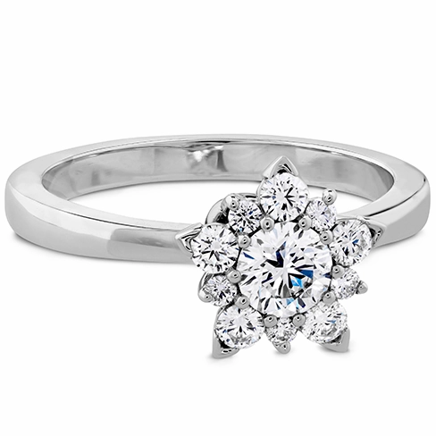 Hearts On Fire Aerial Cluster Engagement Diamond Ring